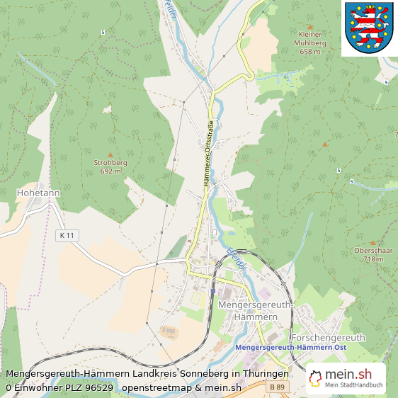 Mengersgereuth-Hmmern  Lageplan